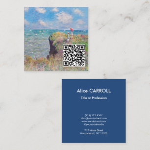 クロード・モネ – Cliff Walk at Pourville - QR Code スクエア名刺