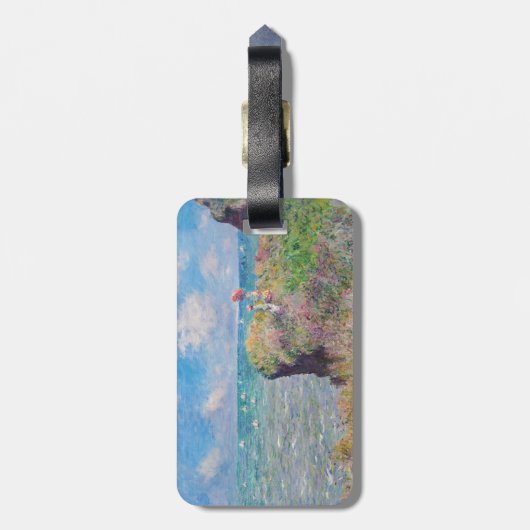 クロード・モネ – Cliff Walk at Pourville - QR Code ラゲッジタグ (裏面縦)