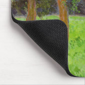 クロード・モネ| Deux Arbresのdansのlaの草原 マウスパッド (コーナー)