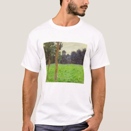 クロード・モネ| Deux Arbresのdansのlaの草原 Tシャツ (正面)