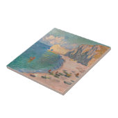 クロード・モネ – Etretat：ビーチとファレーズダム タイル (側面)