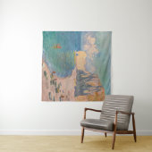 クロード・モネ – Etretat：ビーチとファレーズダム タペストリー (インサイチュ(横))