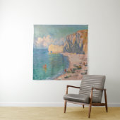 クロード・モネ – Etretat：ビーチとファレーズダム タペストリー (インサイチュ)