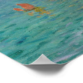 クロード・モネ – Etretat：ビーチとファレーズダム ポスター (角)