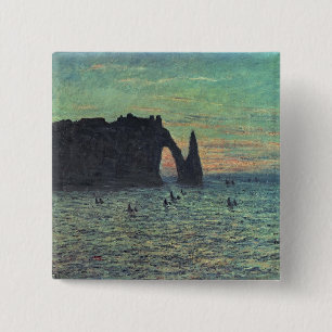 クロード・モネ Etretat 1883年の空の針 缶バッジ