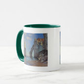クロード・モネ- Etretat 1885年の崖 マグカップ (正面左)