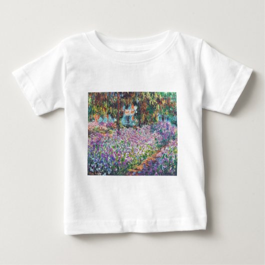 クロード・モネ- Givernの芸術家の庭 ベビーTシャツ (正面)