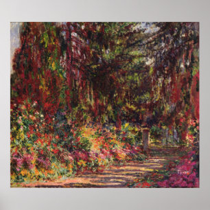 クロード・モネ Givernyの庭道 ポスター