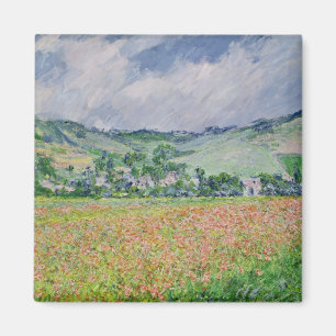 クロード・モネ Giverny 1885年の近くのケシ分野 マグネット