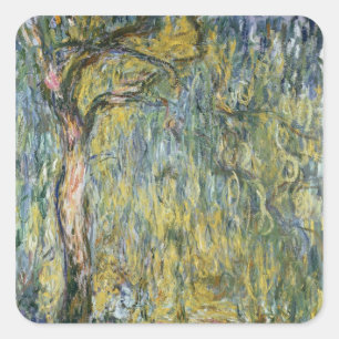 クロード・モネ Giverny 1918年の大きいヤナギ スクエアシール