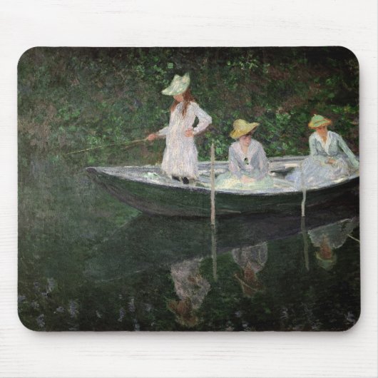 クロード・モネ| Giverny、c.1887のボート マウスパッド (正面)