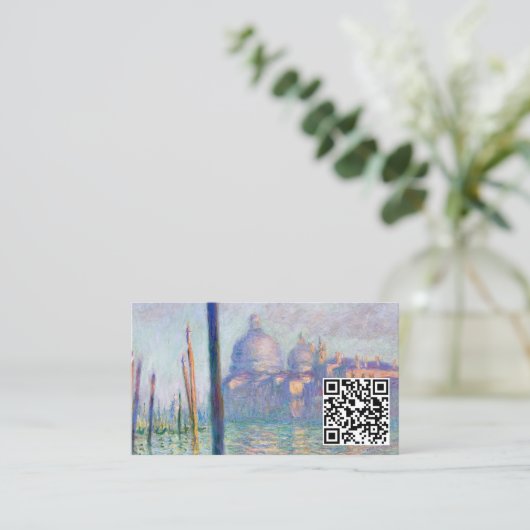 クロード・モネ – Grand Canal, Venice - QR Code 名刺 (スタンド正面)