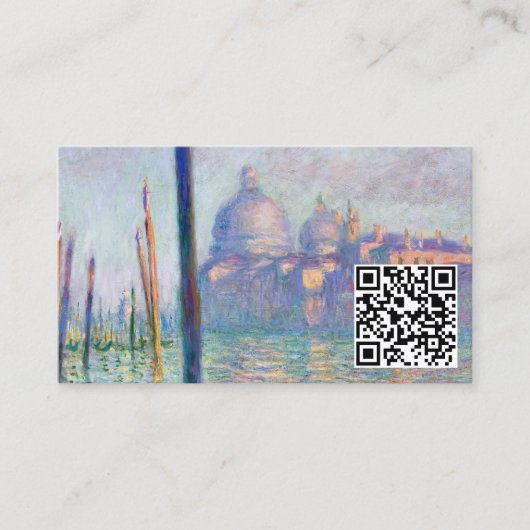 クロード・モネ – Grand Canal, Venice - QR Code 名刺 (正面)