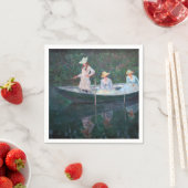 クロード・モネ – In the Norvegienne Boat Giverny スタンダードカクテルナプキン (インサイチュ)