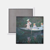 クロード・モネ – In the Norvegienne Boat Giverny マグネット (正面/裏面)