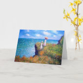 クロード・モネ: Pourvilleの崖の歩行 カード (黄色い花)