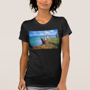 クロード・モネ: Pourvilleの崖の歩行 Tシャツ