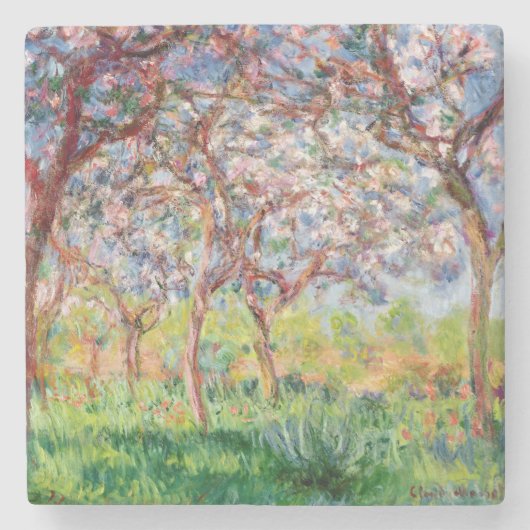 クロード・モネ| Printemps Giverny 1903年 ストーンコースター (正面)
