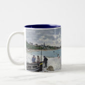 クロード・モネ| Sainte-Adresseのビーチ ツートーンマグカップ (左)