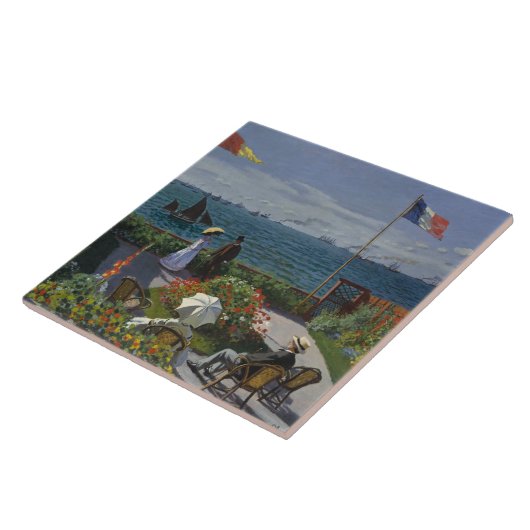 クロード・モネ- Sainte-Adresseの庭 タイル (側面)