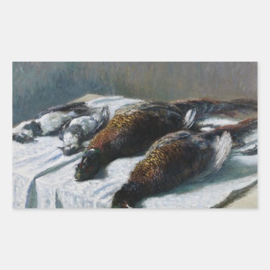 クロード・モネ – Still Life with Pheasants 長方形シール (正面)
