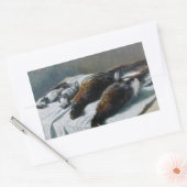 クロード・モネ – Still Life with Pheasants 長方形シール (封筒)