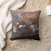 クロード・モネ – The Bridge at Vervy クッション (ブランケット)