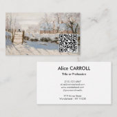 クロード・モネ – The Magpie - QR Code 名刺 (正面/裏面)