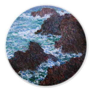 クロード・モネ – The Rocks at Belle-Ile, Wild Coast セラミックノブ