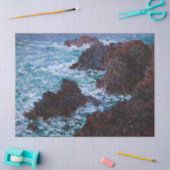 クロード・モネ – The Rocks at Belle-Ile, Wild Coast 薄葉紙 (クラフト)