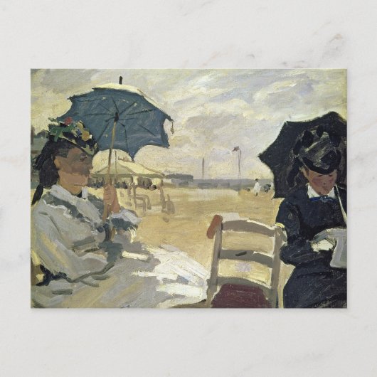 クロード・モネ| Trouville 1870年のビーチ ポストカード (正面)