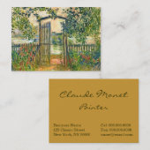 クロード・モネ: Vetheuilの庭ゲート 名刺 (正面/裏面)