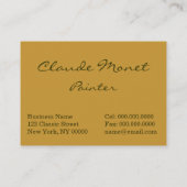 クロード・モネ: Vetheuilの庭ゲート 名刺 (裏面)