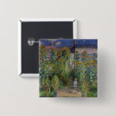 クロード・モネ| Vetheuilの芸術家の庭 缶バッジ (正面&裏面)