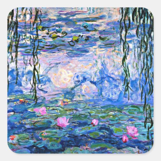 クロード・モネ – Water Lilies, 1919, スクエアシール (正面)