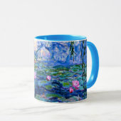 クロード・モネ – Water Lilies, 1919，有名な絵を描もの マグカップ (正面右)