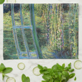 クロード・モネ – Water Lily Pond & Japanese Bridge キッチンタオル (折り畳み)