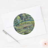 クロード・モネ – Water Lily Pond & Japanese Bridge ラウンドシール (封筒)