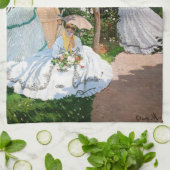 クロード・モネ – Women in the Garden キッチンタオル (折り畳み)