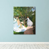 クロード・モネ – Women in the Garden キャンバスプリント (インサイチュ (ウッドフロア))