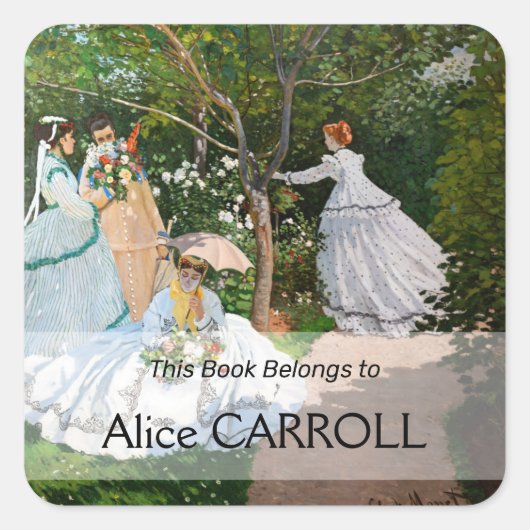 クロード・モネ – Women in the Garden スクエアシール (正面)