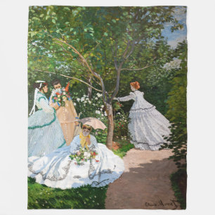 クロード・モネ – Women in the Garden フリースブランケット