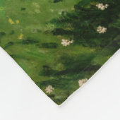 クロード・モネ – Women in the Garden フリースブランケット (角)