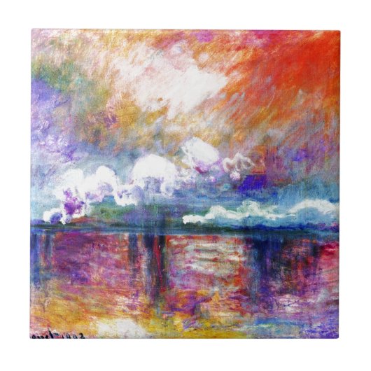 クロード・モネCharingの十字橋 タイル (正面)