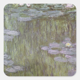 クロード・モネGivernyの Nympheas、1918年 スクエアシール