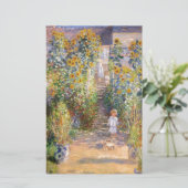 クロード・モネVétheuil 1880年の芸術家の庭 便箋 (スタンド正面)