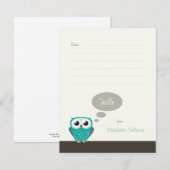 クロード・リトル・オウル（ライナー入り）| フラット・ノート・カード ノートカード (正面/裏面)