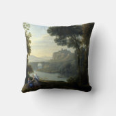 クロード・ロレイン・ランドスケープとハガルと天使 クッション (裏面)