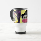 クローナーおもしろい50代レトロシンガーソックモンキー トラベルマグ (正面左)