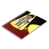 クローナーおもしろい50代レトロシンガーソックモンキー ノートブック (左側)